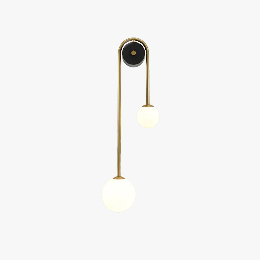 Edge Minimalism Metal Gray Black Brass Glass Wall Lamp Bedroom Living Room