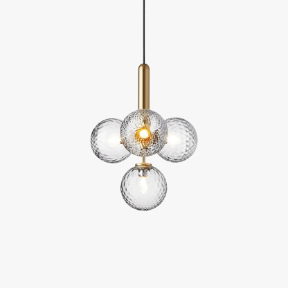 Hailie Minimalism Metal Glass Pendant Light Bedroom Living Room