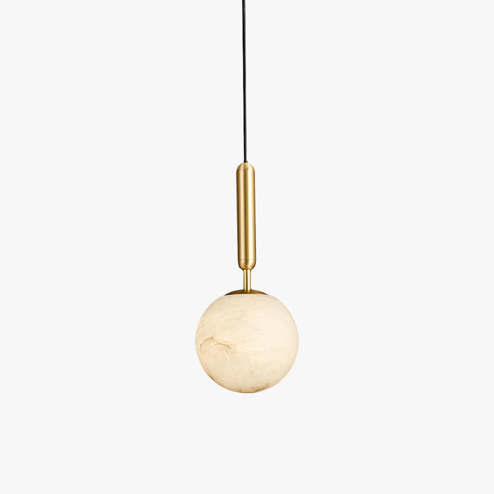 Jade Minimalism Metal Alabaster Pendant Light Bedroom Living Room