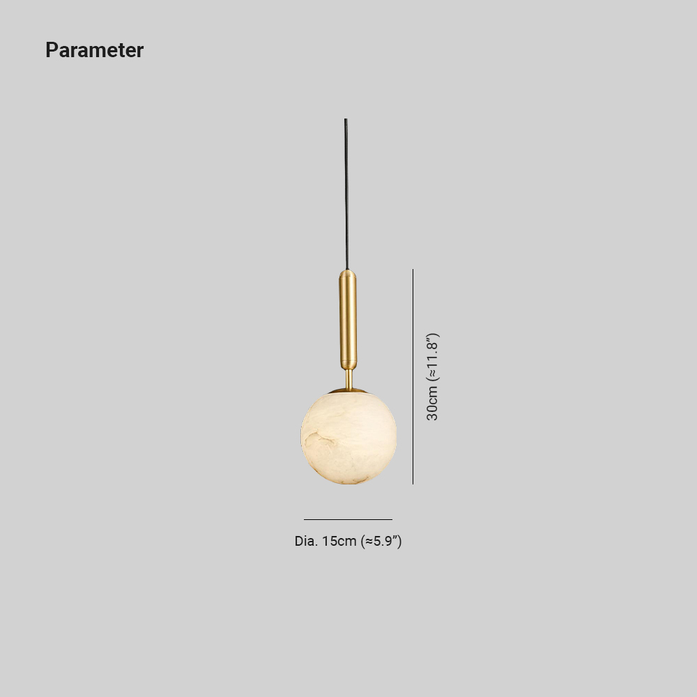 Jade Minimalism Metal Alabaster Pendant Light Bedroom Living Room