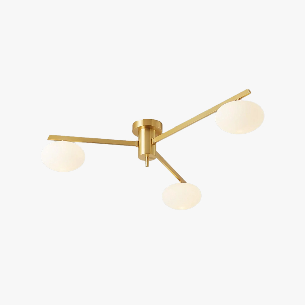 Valentina Minimalism Metal Glass Ceiling Lamp Bedroom Living Room