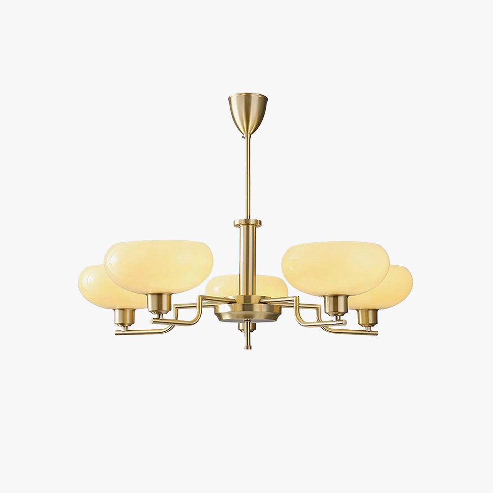 Valentina Vintage Antique Metal Glass Chandelier Living Dining Room