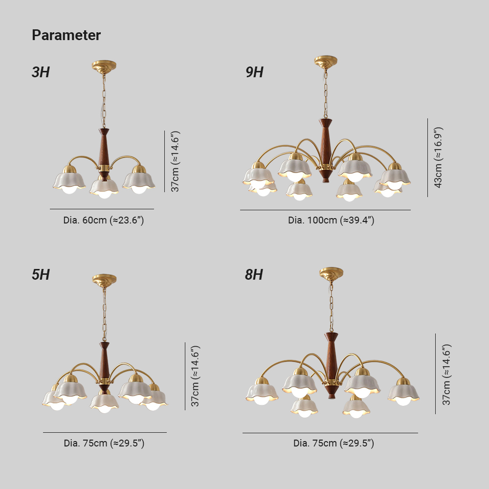 Valentina Vintage Brass Glass Chandelier Shades Living Dining Room