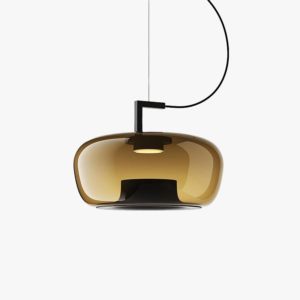 Hailie Modern Round Glass Pendant Light Dining Room Bedroom