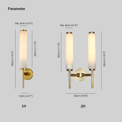 Jade Modern Unusual Alabaster Wall Light Bedroom Living Room Hallway
