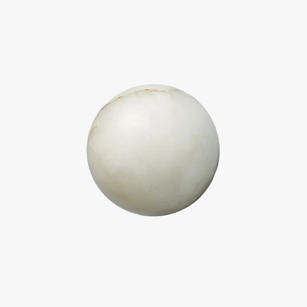 Jade Modern Round Mini Alabaster Wall Light Bedroom Hallway Living Room