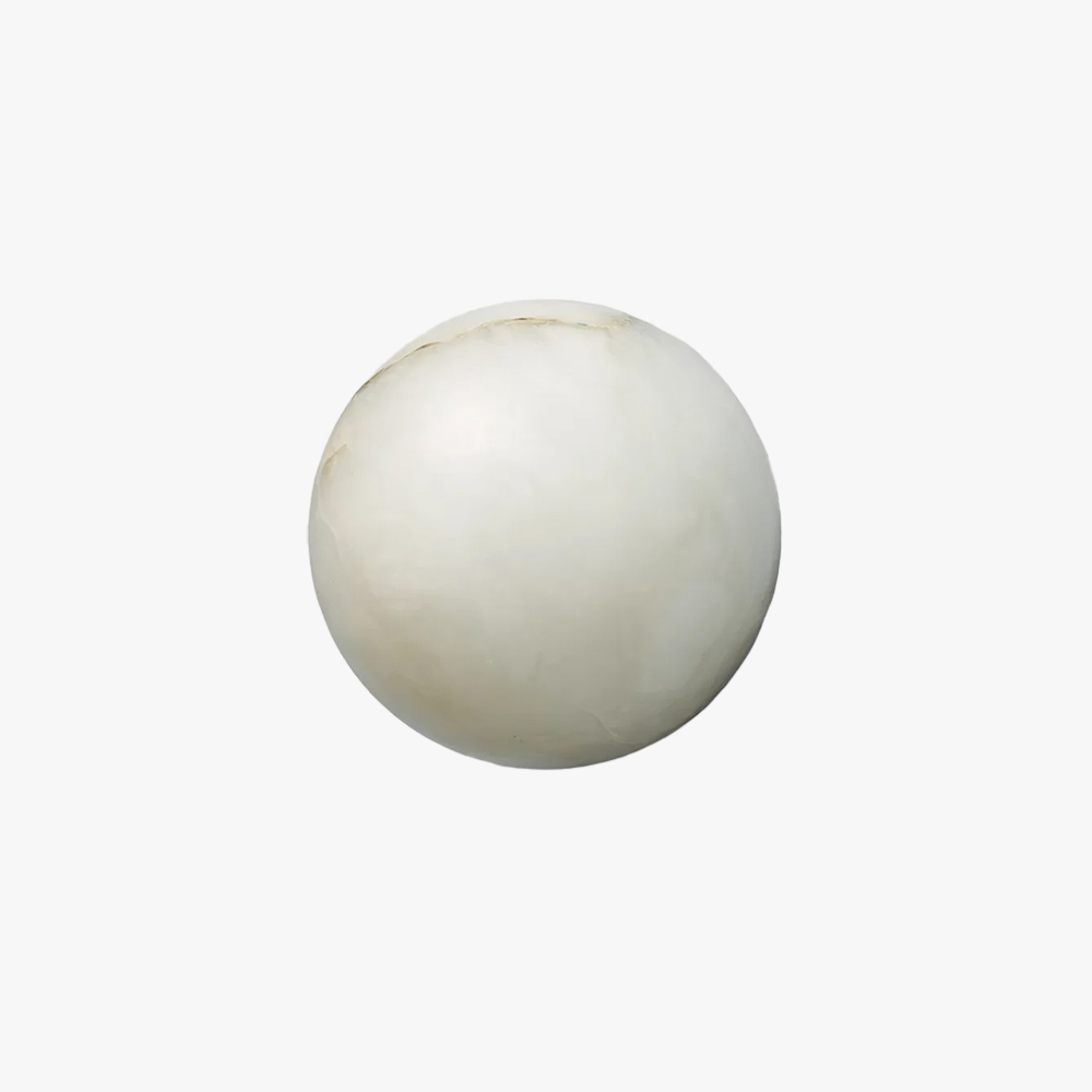 Jade Modern Round Mini Alabaster Wall Light Bedroom Hallway Living Room