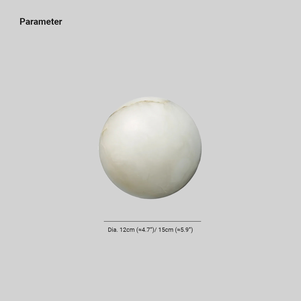 Jade Modern Round Mini Alabaster Wall Light Bedroom Hallway Living Room