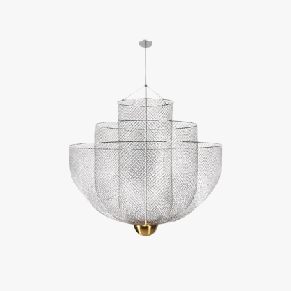 Alessio Unusual Metal Chrome Gold Pendant Light Bedroom Living Room