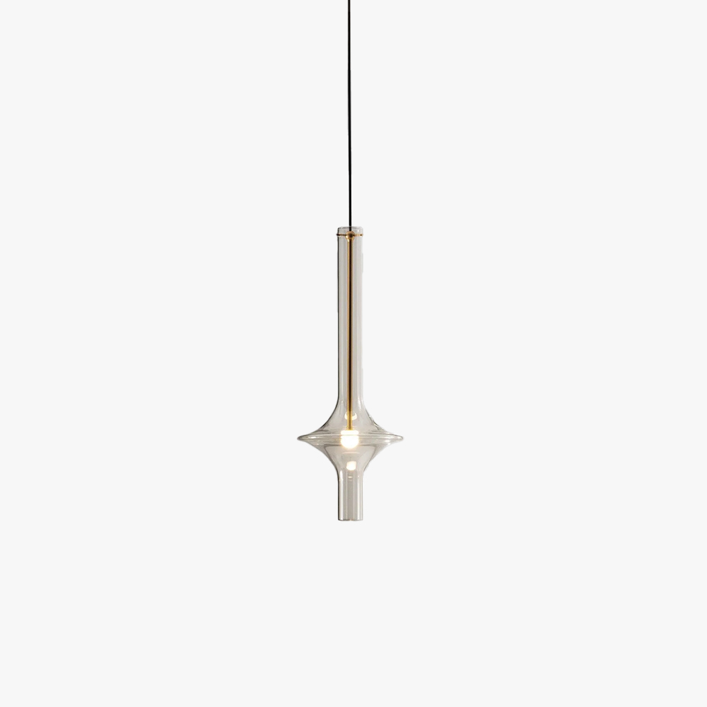 Hailie Minimalism Glass  Metal Pendant Light Bedroom Living Room
