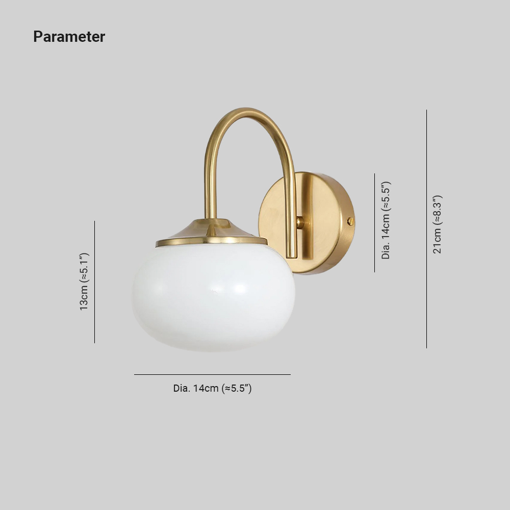 Carins Minimalism White Pink Beige Metal Glass Wall Lamp Bedroom Living Room