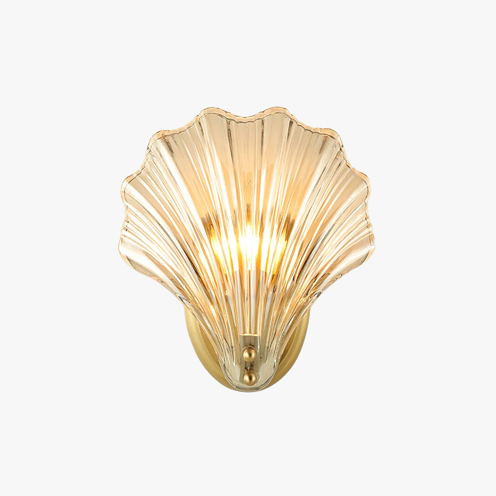 Orr Modern Unusual Shell Glass Wall Light Bedroom Living Room