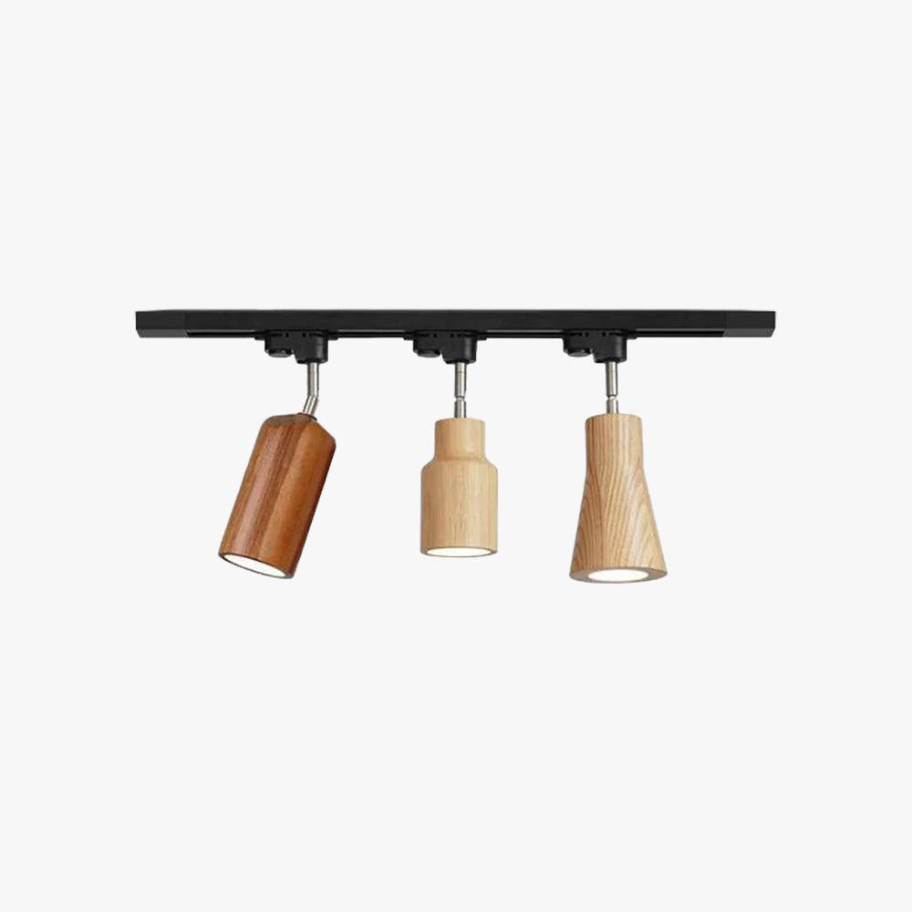 Ozawa Modern Wood Track Ceiling Light Living Room Bedroom Hallway