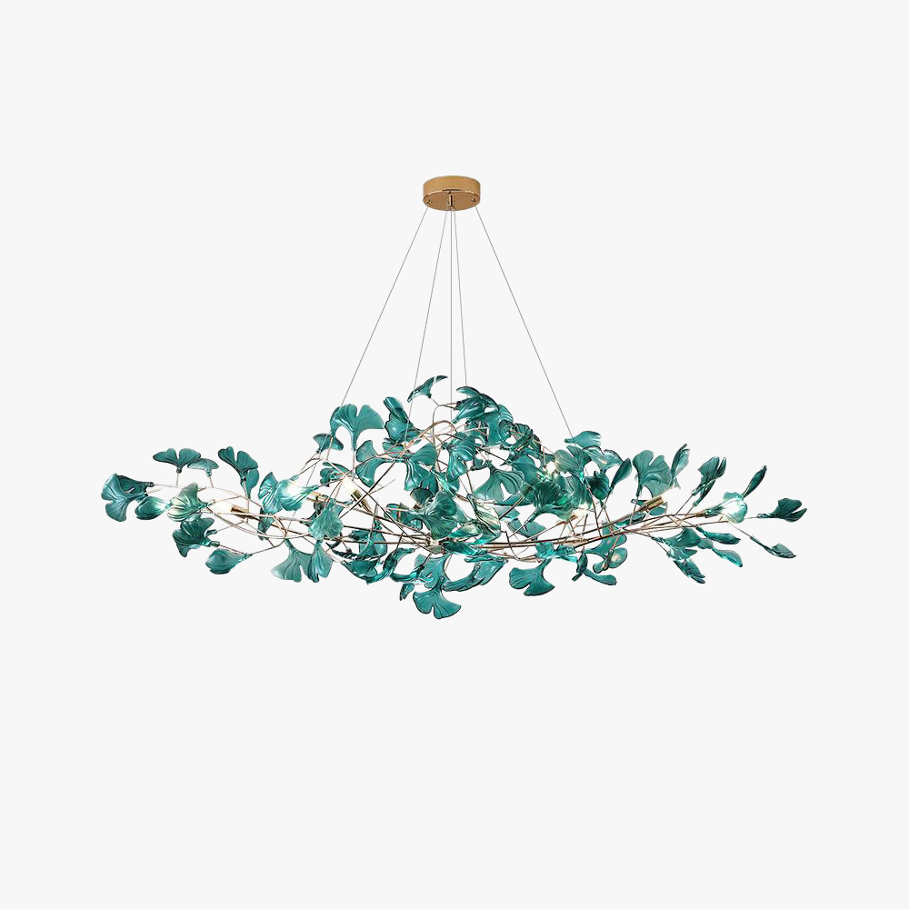 Olivia Vintage Leaf Acrylic Chandelier Living Dining Room Bedroom
