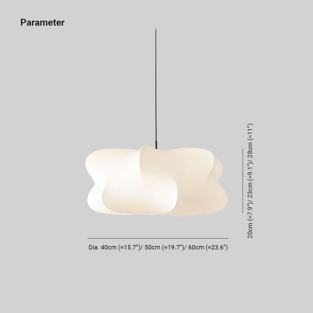Ozawa Modern Unusual Silk Pendant Light Bedroom Dining Room