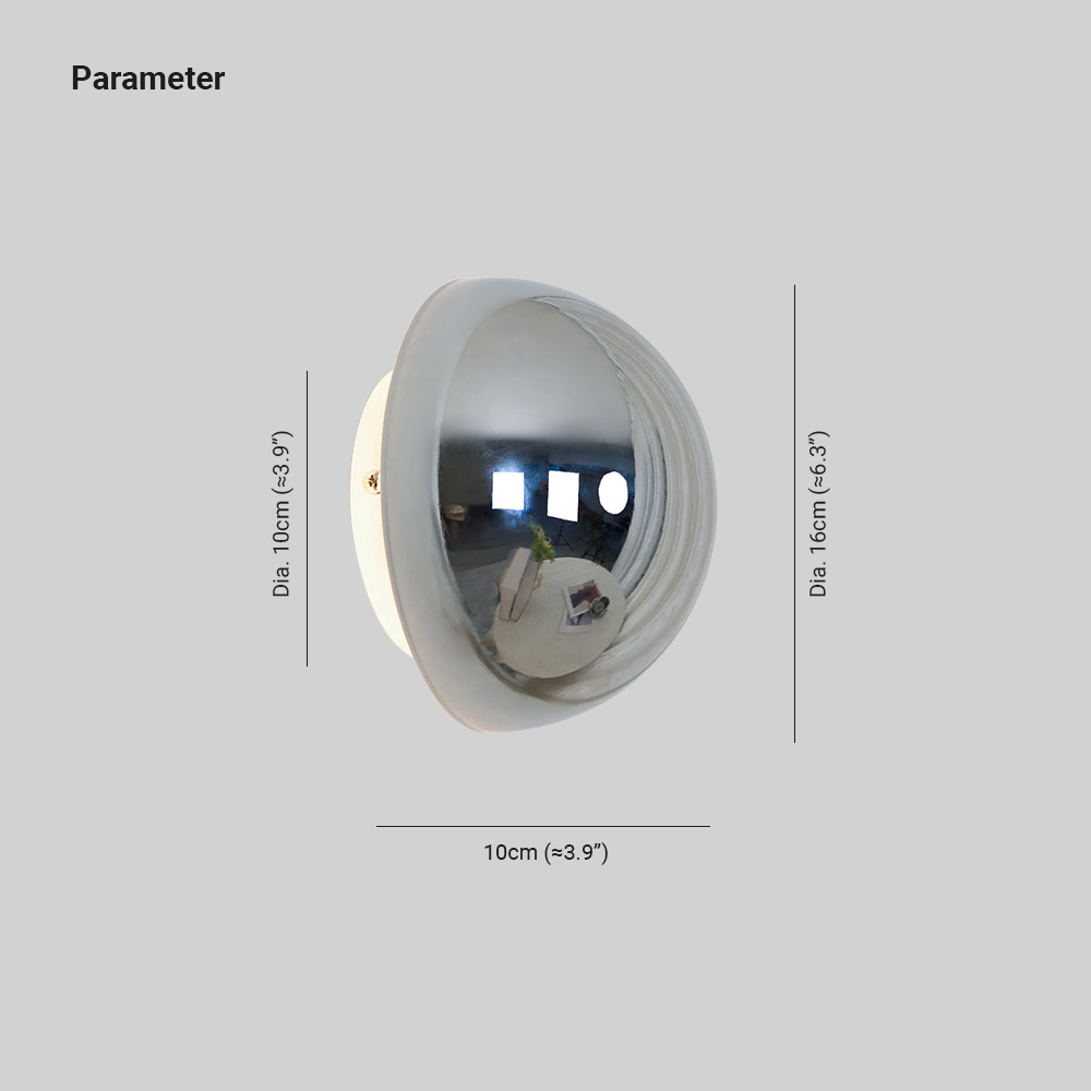 Orr Modern Unusual Sphere Metal Wall Light Bedroom Hallway Living Room