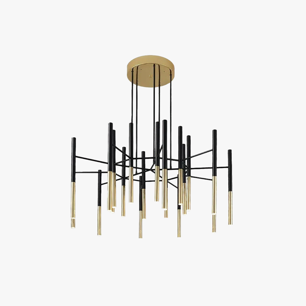 Marilyn Modern Tubular Metal Chandelier Living Room Hallway Bedroom