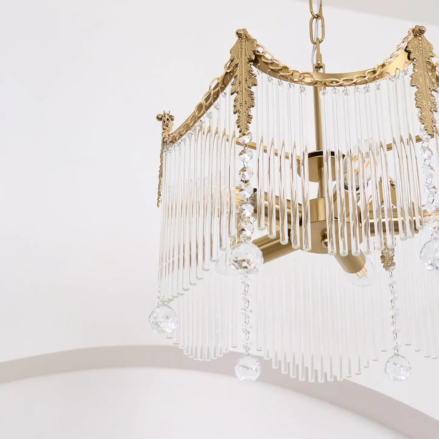 Marilyn Vintage Copper Metal Glass Pendant Light Bedroom Living Room