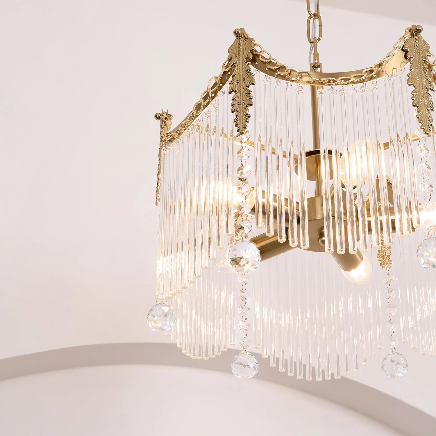 Marilyn Vintage Copper Metal Glass Pendant Light Bedroom Living Room