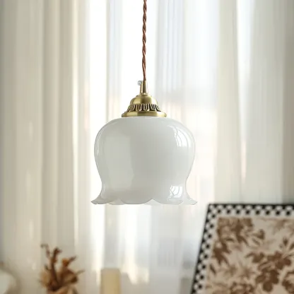 Carins Vintage Flower Resin Pendant Light Bedroom Living Dining Room