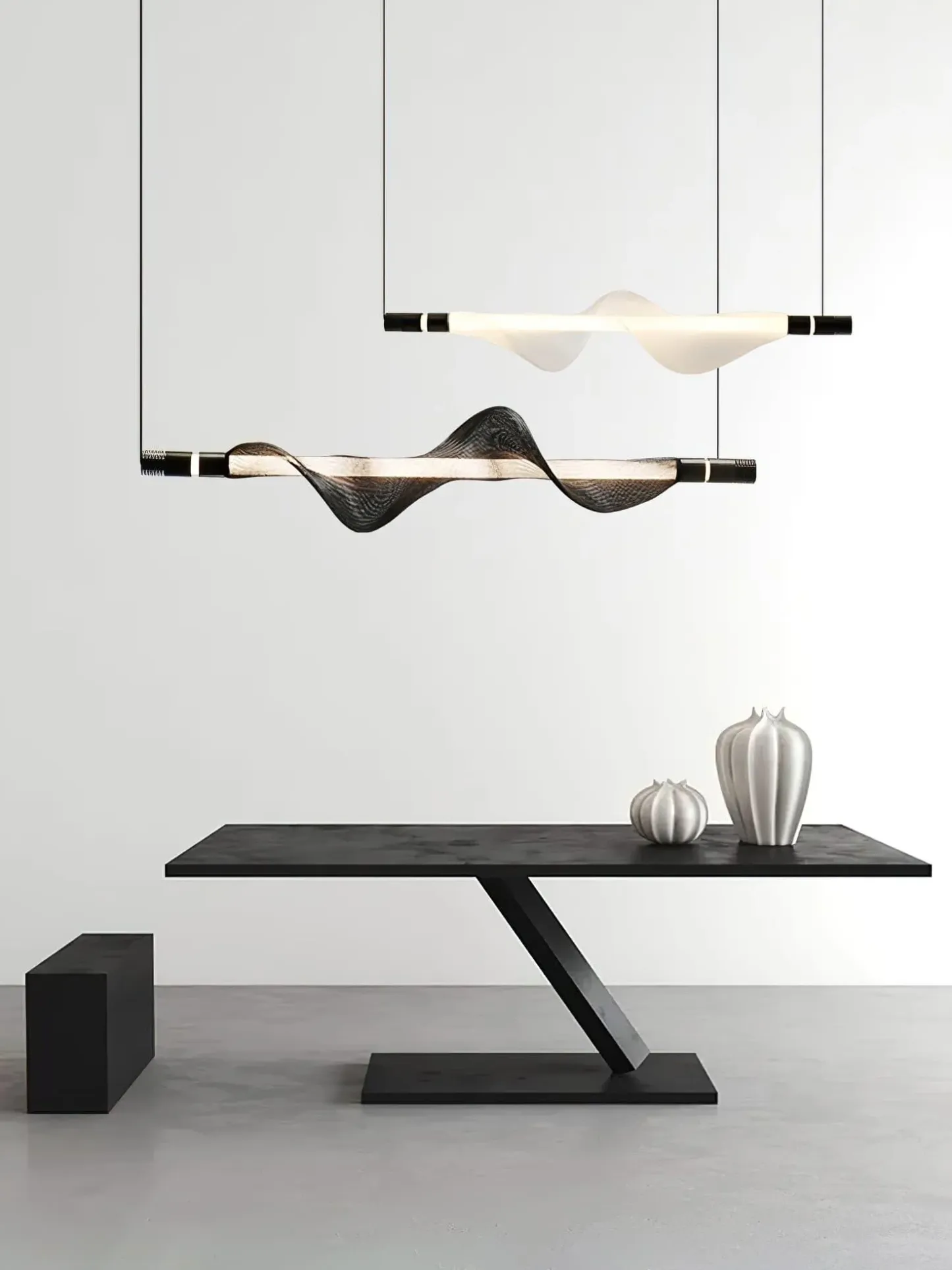 Edge Modern Unusual Fiber Pendant Light Shades Living Dining Room