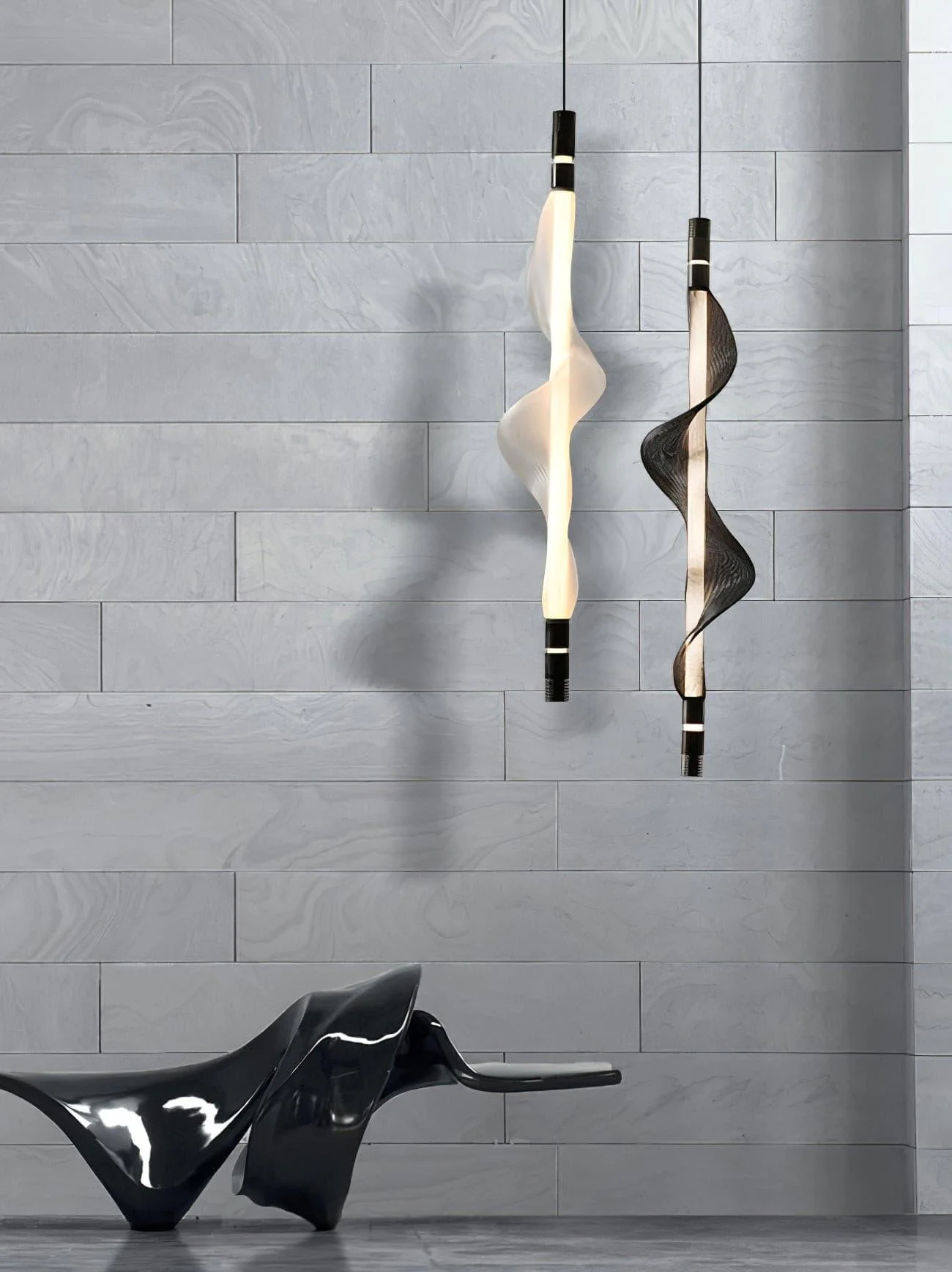Edge Modern Unusual Fiber Pendant Light Shades Living Dining Room