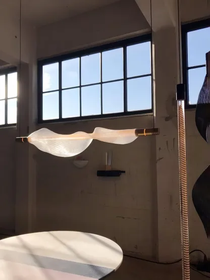 Edge Modern Unusual Fiber Pendant Light Shades Living Dining Room