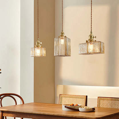 Dining room with Alessio Vintage LED Pendant Lighting