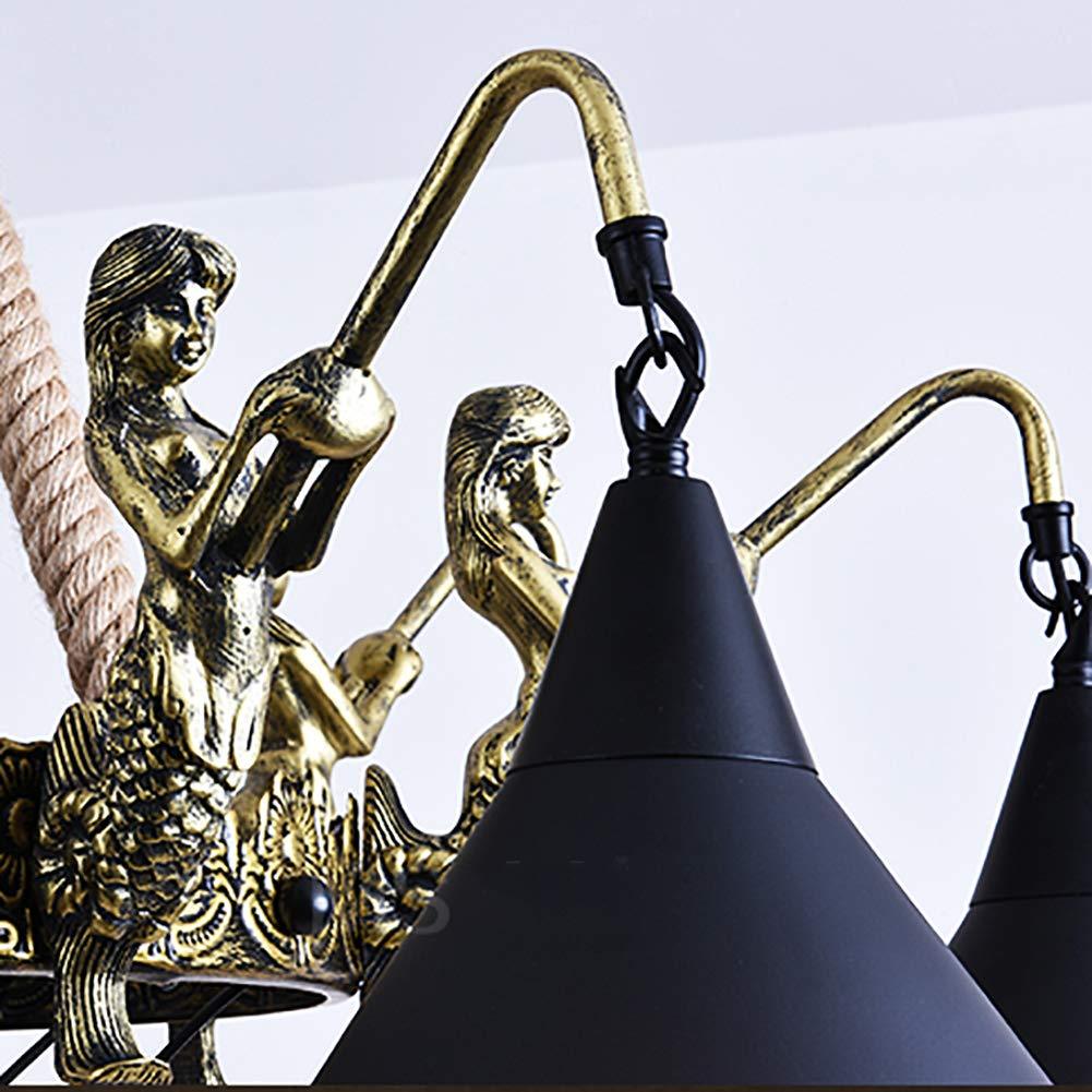 Epoch Vintage Trumpet Chandelier with mermaid detail