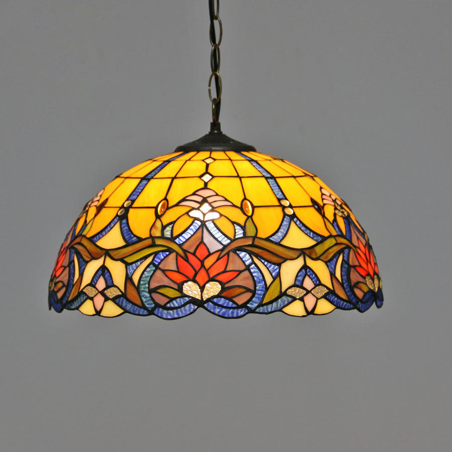 Colorful vintage butterfly pendant light