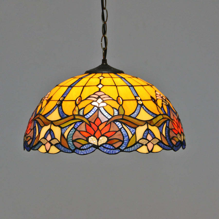 Colorful vintage butterfly pendant light