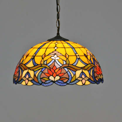 Colorful vintage butterfly pendant light