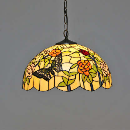 Eryn Butterfly Rose Pendant Light