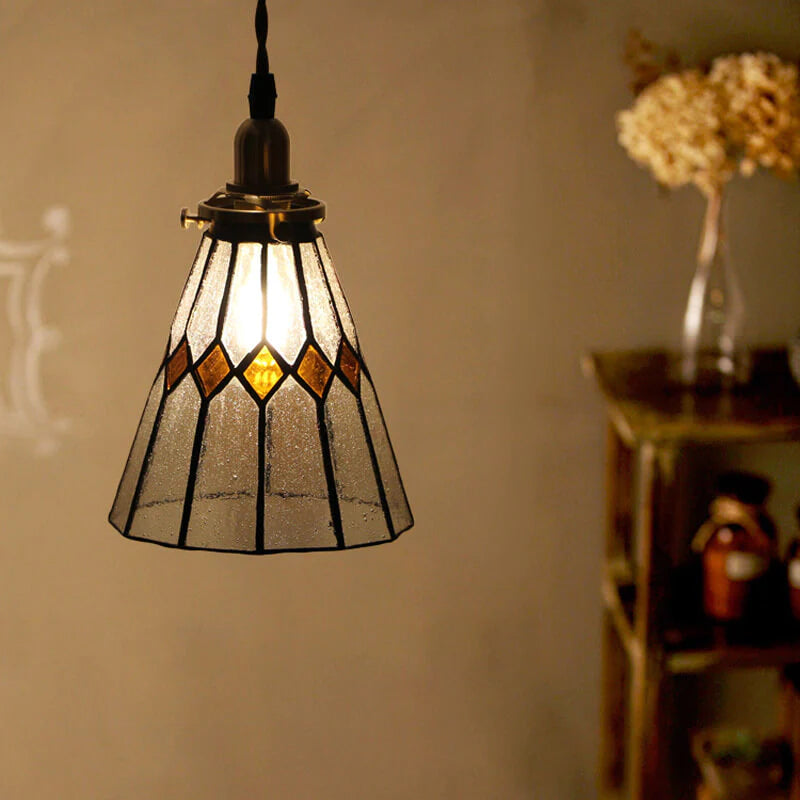 Eryn vintage pendant light, warm glow, retro design