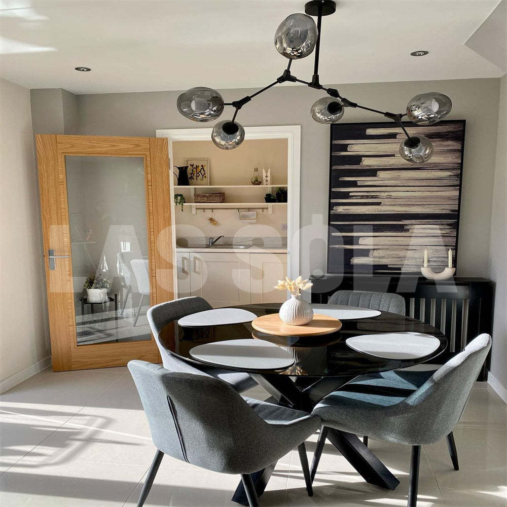 Nordic Modern Glass Pendant Light Clear Bubble Living Room | Las Sola