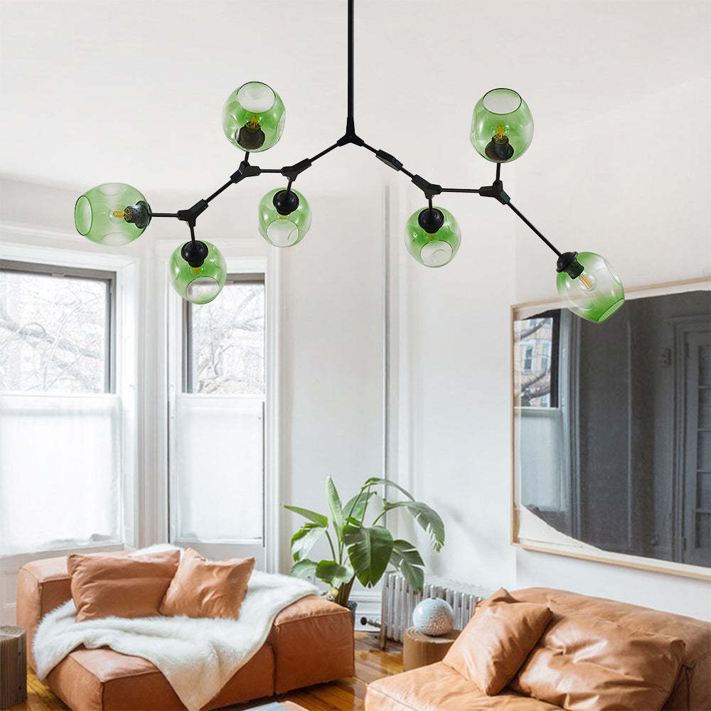 Nordic Modern Glass Pendant Light Clear Bubble Living Room | Las Sola