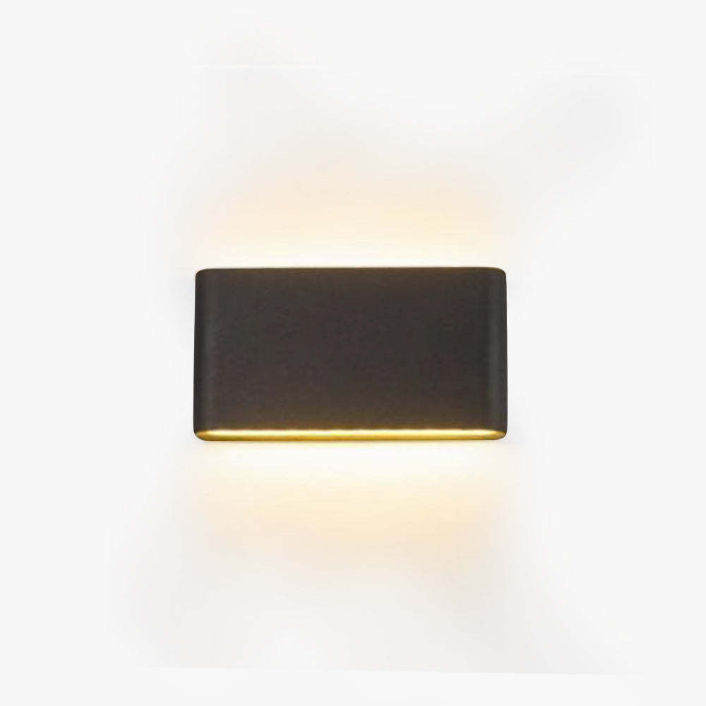 Orr Modern Rectangular Metal Outdoor Wall Lamp - Black