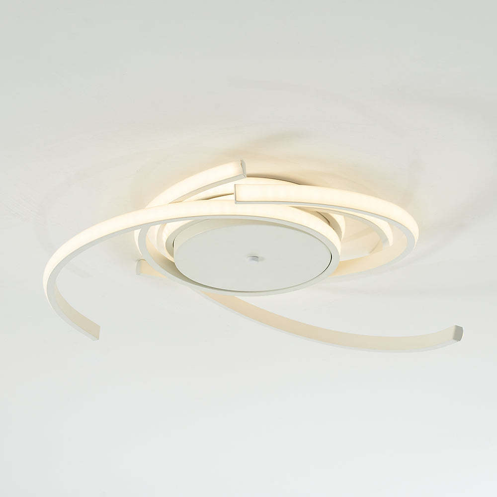 White Lacey modern ceiling light fixture