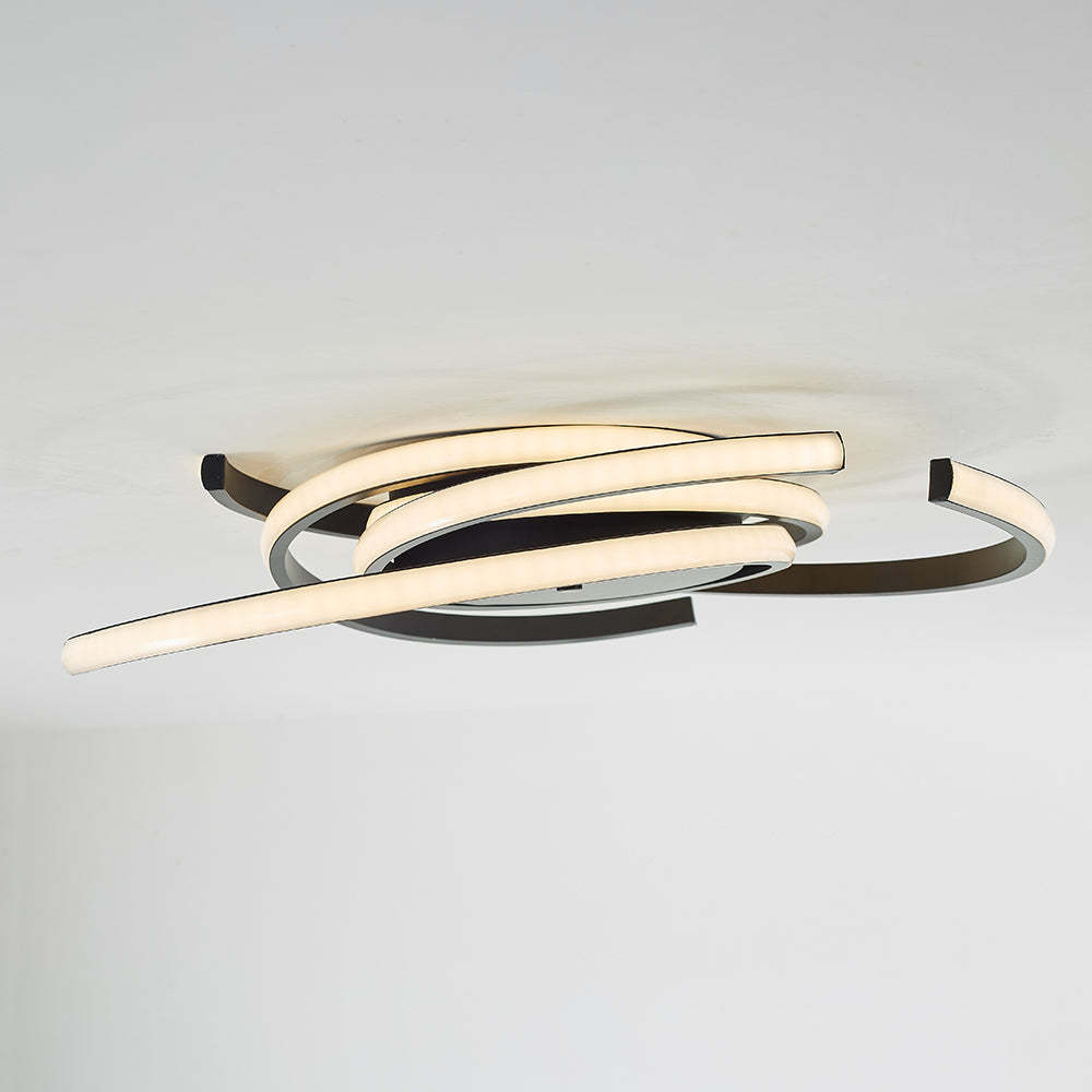 Modern Multi Arc Linetype Ceiling Light, white light