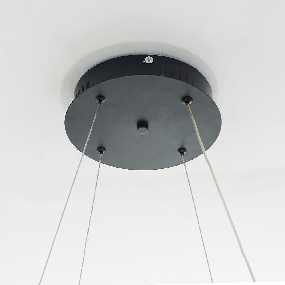 Louise Pendant Light: Black ceiling mount detail