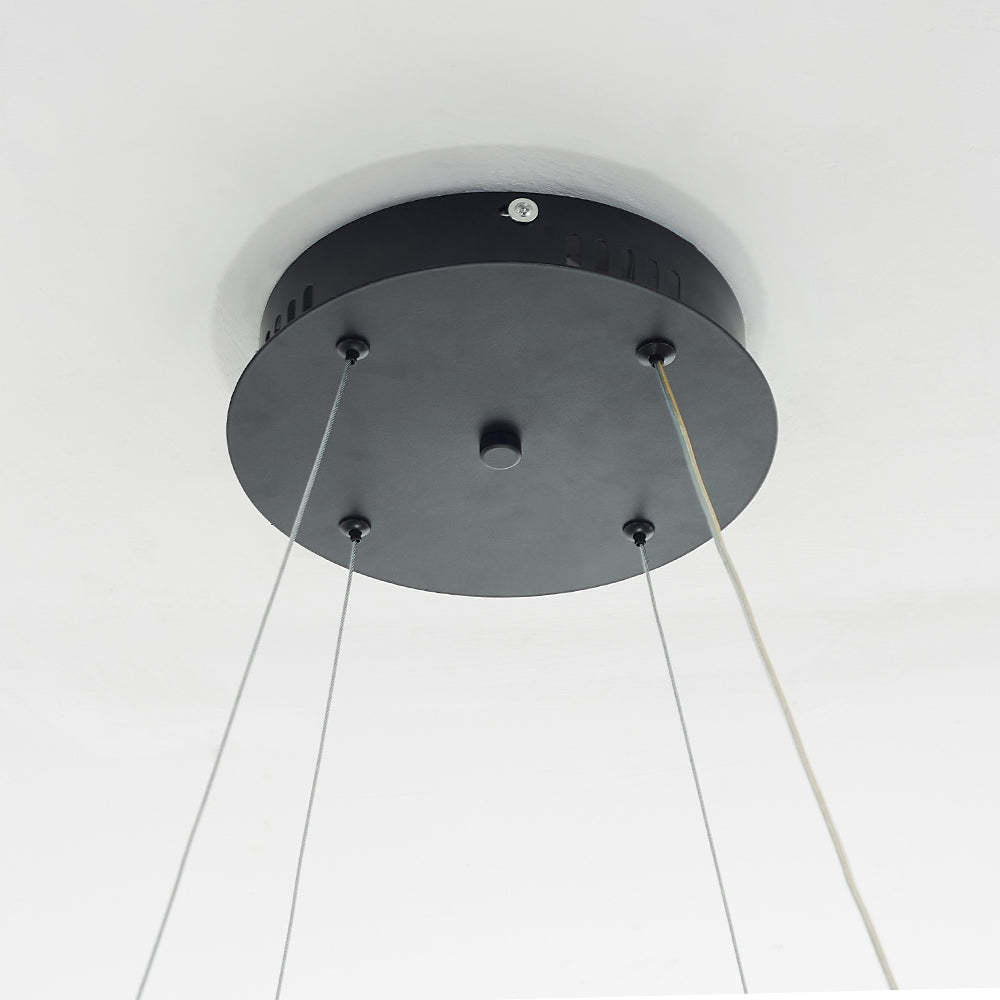 Louise Pendant Light: Black ceiling mount detail