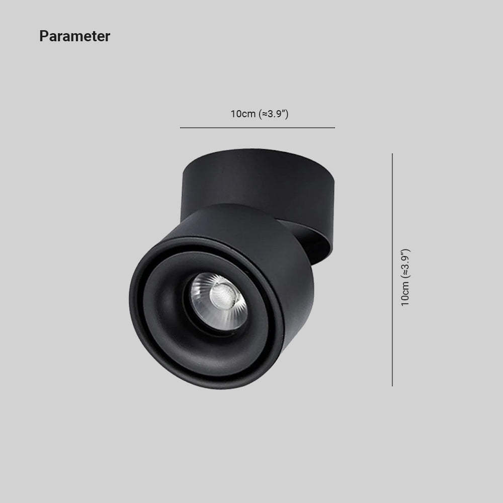Novak Round Flush Mount Spotlight dimensions