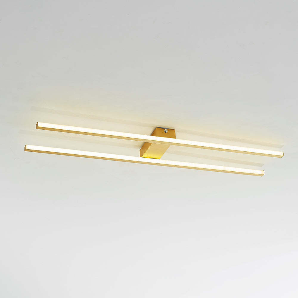 Edge LED Flush Mount Ceiling Light, Gold Finish