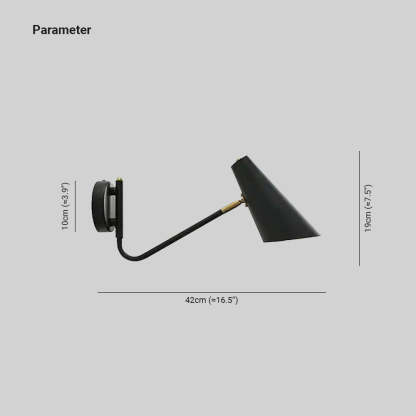Brady LED Wall Lamp Dimensions: 10x42x19cm