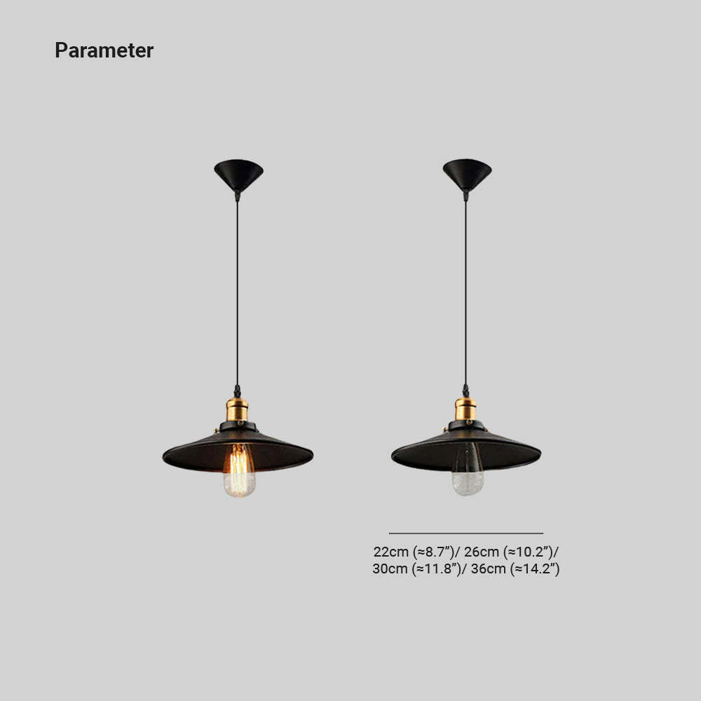 Alessio Modern Industrial Pot Metal Pendant Light - Size Guide