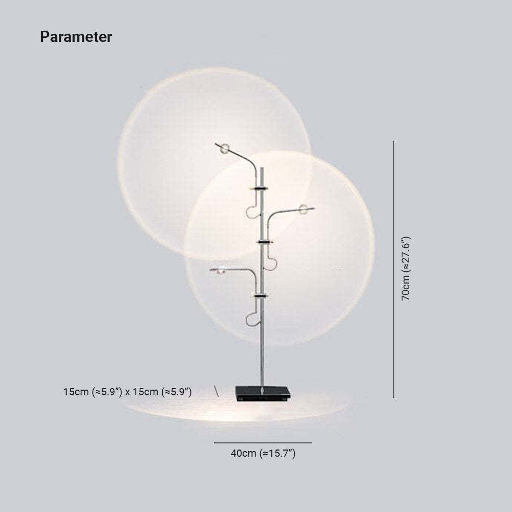 Salgado floor lamp dimensions, with parameter details