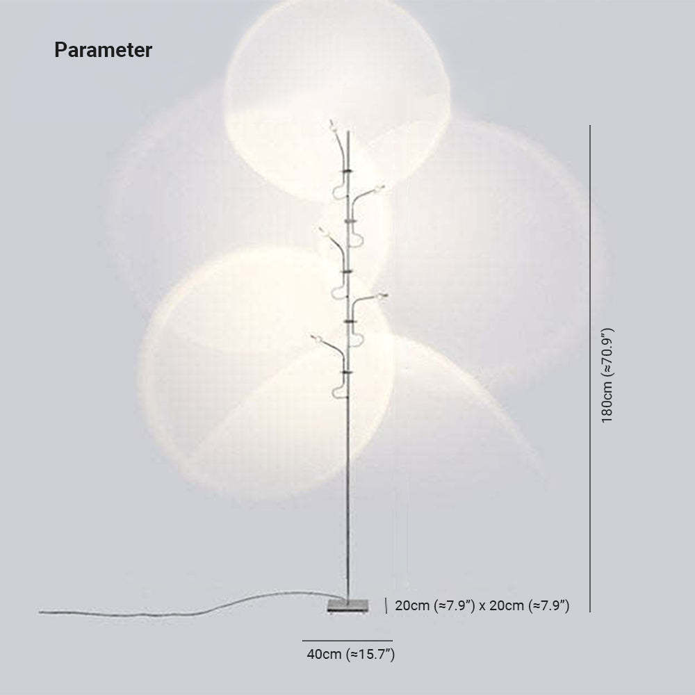 Salgado Floor Lamp Dimensions - 180cm Tall, 40cm Base