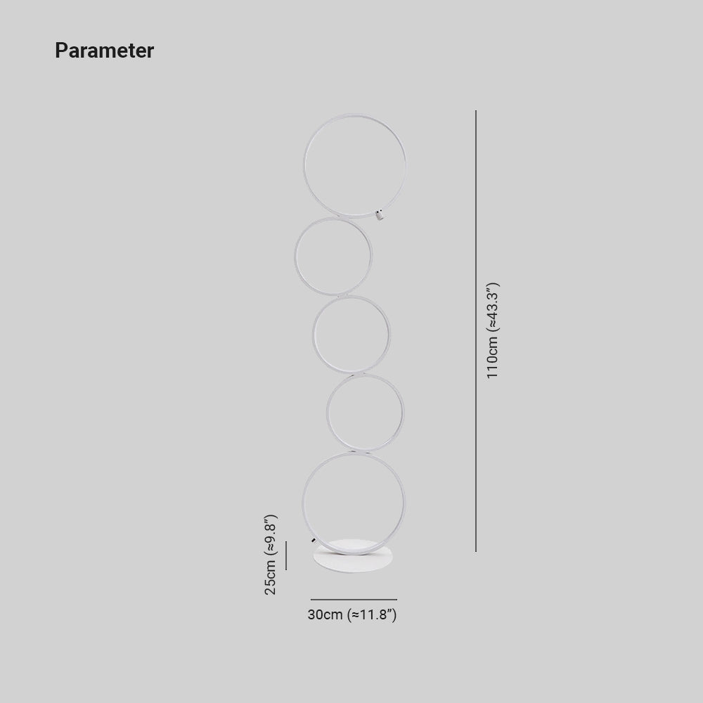 Arisha floor lamp dimensions: 110cm height, 30cm base.