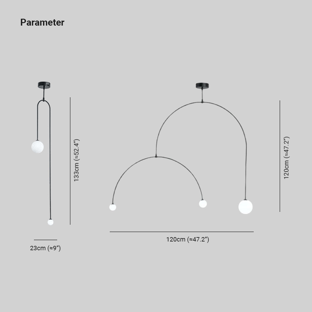 Avi Pendant Light Dimensions | Las Sola