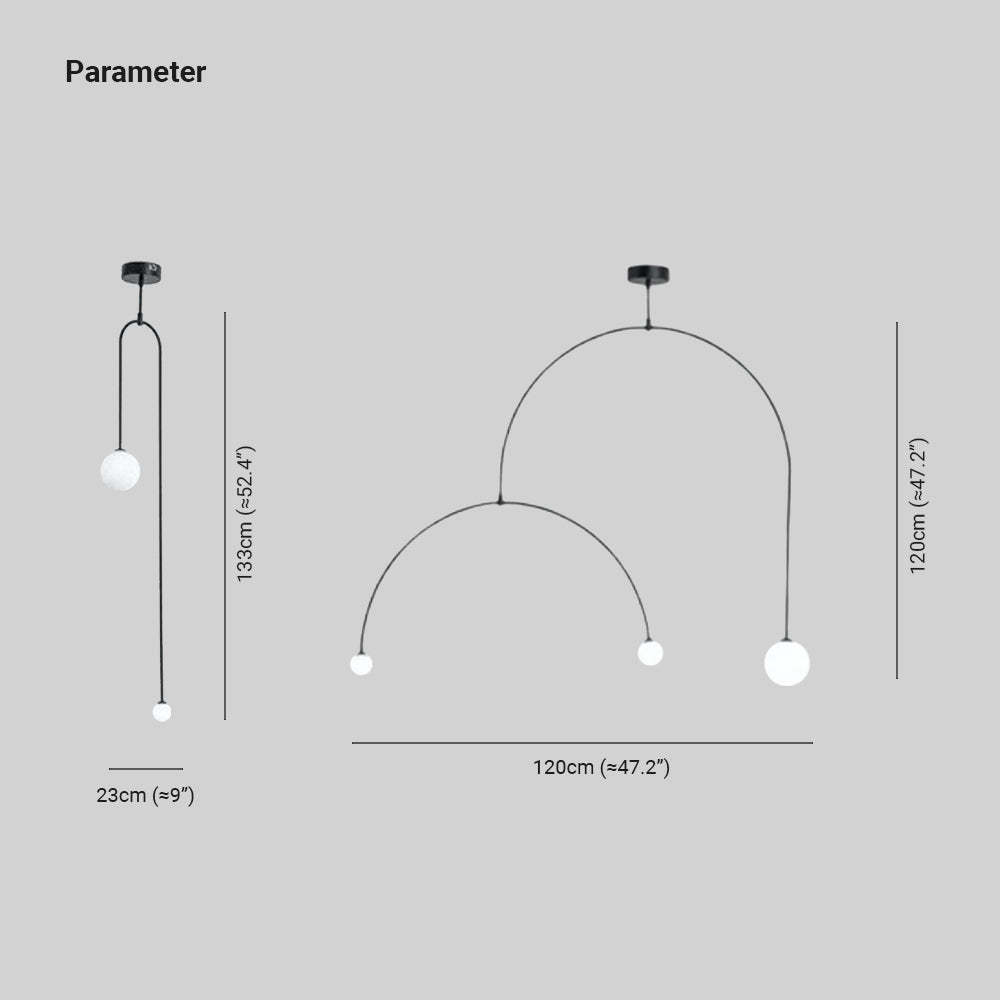 Avi Pendant Light Dimensions | Las Sola